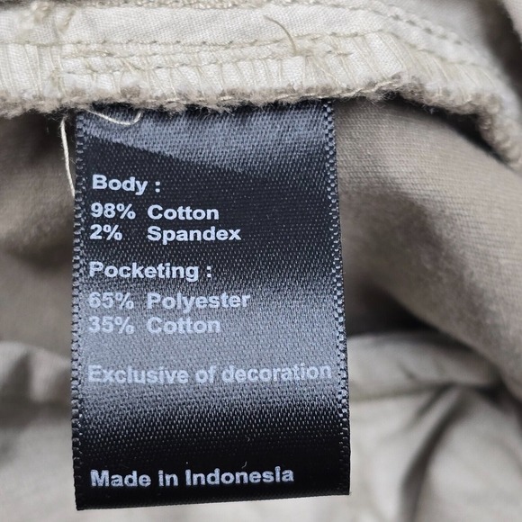 Flint and Tinder Shorts Mens 34 (Fits 32x6.5) Beige Chino Flat Front Office - Picture 5 of 13